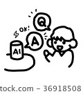 Men asking questions to AI speakers 36918508