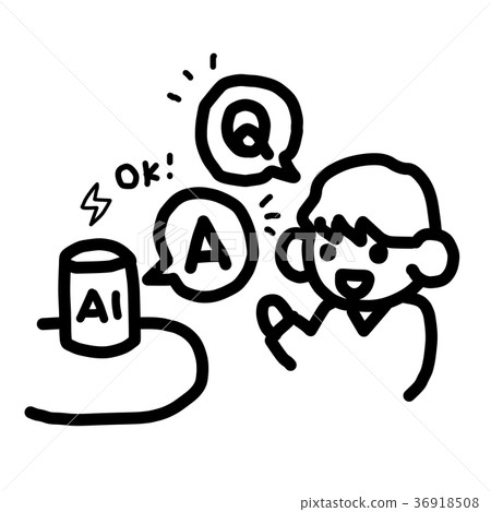 Men asking questions to AI speakers 36918508