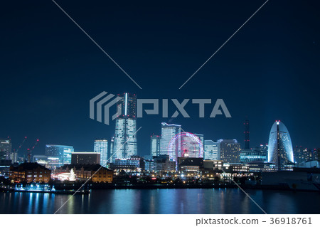 橫濱港未來21的夜景 橫濱港未來21的夜景 36918761