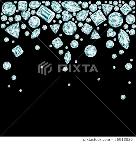 Black background with falling diamonds Black background with falling diamonds 36918826