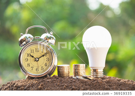 Energy saving light bulb and alarm clock 36919335