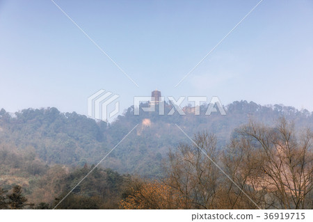 Buddhist temple on the top of some mountain 36919715