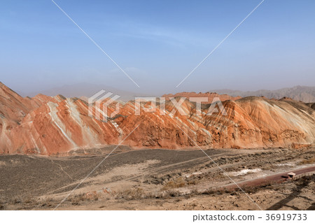 Rainbow mountains in asian geopark at China 36919733