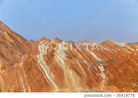 Rainbow mountains in asian geopark at China Rainbow mountains in asian geopark at China 36919778