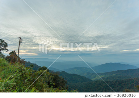 Beautiful cloudy weather in mountains Beautiful cloudy weather in mountains 36920016