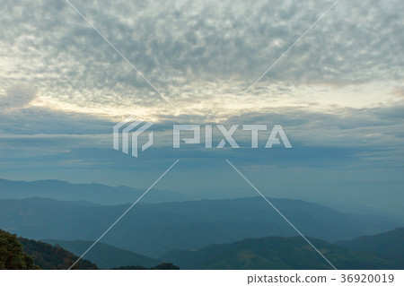 Beautiful cloudy weather in mountains Beautiful cloudy weather in mountains 36920019