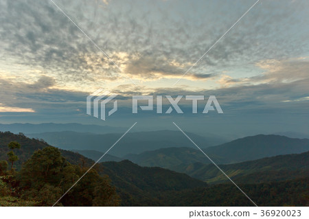 Beautiful cloudy weather in mountains Beautiful cloudy weather in mountains 36920023