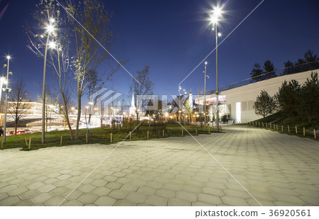 Zaryadye Park (at Night) in Moscow, Russia 36920561
