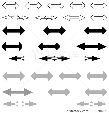 Double arrows black and grey color 36920684