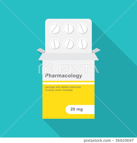 Tablets in Blister Pack with paper box packaging Tablets in Blister Pack with paper box packaging 36920697
