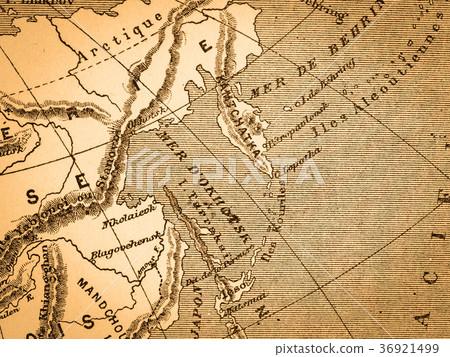 Old Map Okhotsk Sea 36921499
