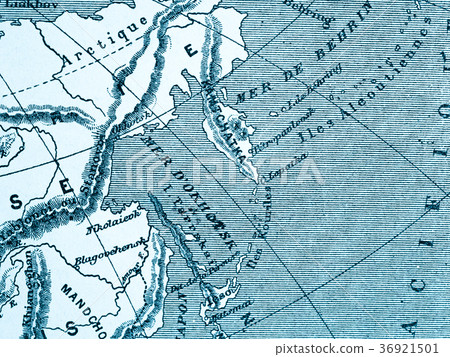 Old Map Okhotsk Sea 36921501