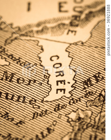 Old map Korea Peninsula 36921888