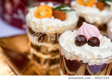 Variety of panacota italian desserts in glass Variety of panacota italian desserts in glass 36922160