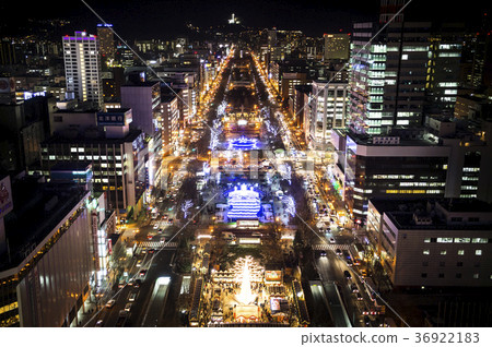 Sapporo White illumination (view from TV tower night view) Sapporo White illumination (view from TV tower night view) 36922183