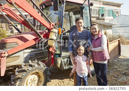 Dad, mom, daughter, family, countryside, living 36922795