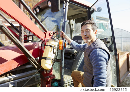 Old age, man, field, vegetables, harvest, Korea 36922855
