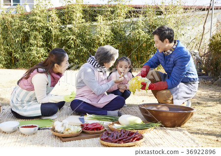家庭，韓國人，泡菜，Kimjang，生活 36922896