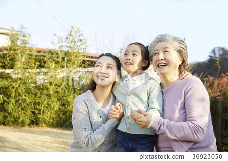 祖母，媽媽，孫女，女兒，韓國 36923050