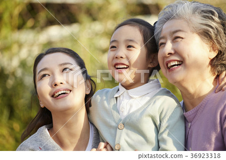 Grandmother, mom, granddaughter, daughter, korean Grandmother, mom, granddaughter, daughter, korean 36923318