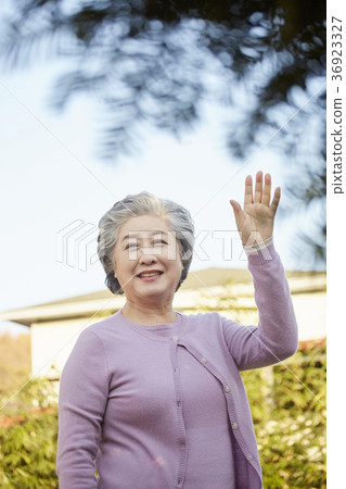Old man, woman, Korea 36923327