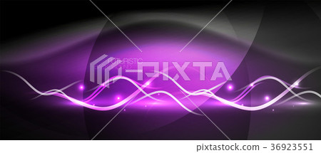 Bright neon lines wave 36923551