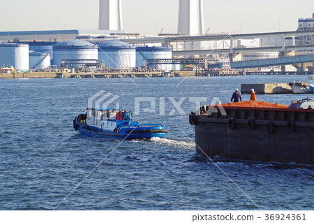 Yokohama Port's Towing Vessel and Chopsticks Yokohama Port's Towing Vessel and Chopsticks 36924361