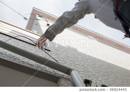constructing, detached house, house 36924445