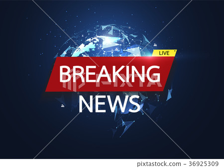 Breaking news live on world map connection 36925309