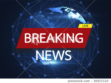 Breaking news live on world map connection 36925310