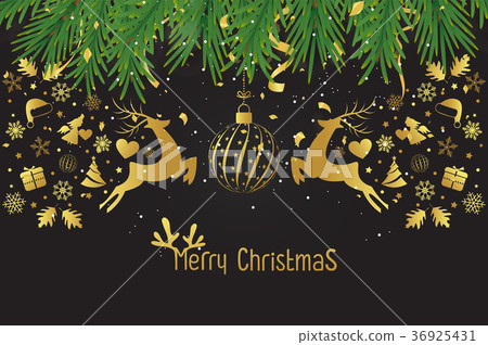 Christmas background with Christmas balls 36925431