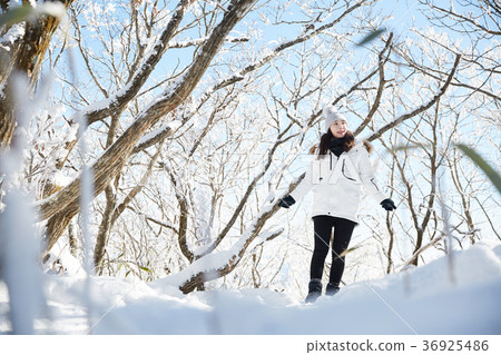 Woman, winter, snow, Mt. 36925486