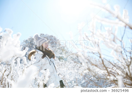 Woman, winter, snow, Mt. 36925496