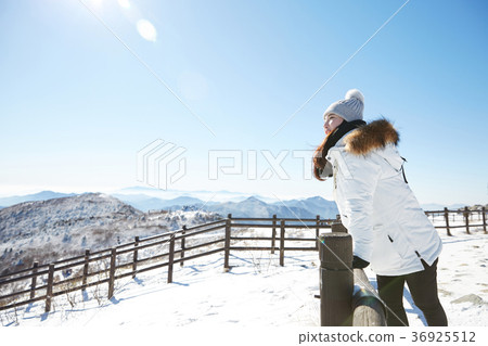 Woman, winter, snow, Mt. 36925512