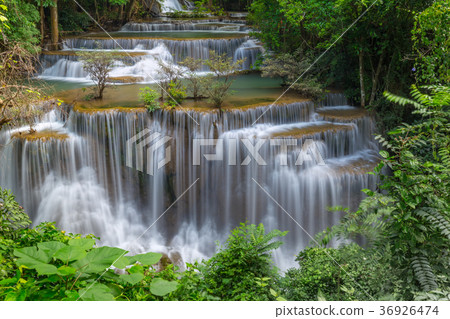 Erawan waterfall at Kanchanaburi Thailand Erawan waterfall at Kanchanaburi Thailand 36926474