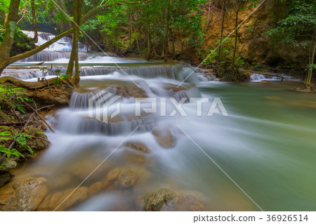 Erawan waterfall at Kanchanaburi Thailand Erawan waterfall at Kanchanaburi Thailand 36926514