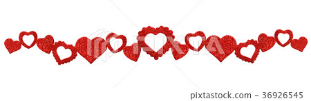 Garland with glitter hearts 36926545