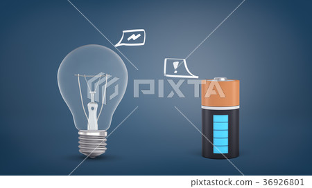 3d rendering of a incandescent bulb with an energy 3d rendering of a incandescent bulb with an energy 36926801