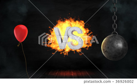 3d rendering of a concrete letters VS surrounded 3d rendering of a concrete letters VS surrounded 36926802