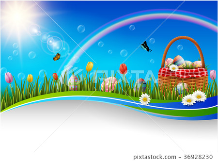 Easter eggs background Easter eggs background 36928230