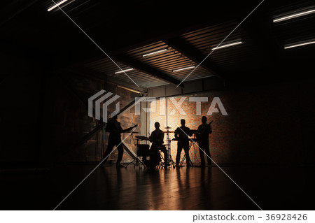 Music band and fashion. Handsome young men in Music band and fashion. Handsome young men in 36928426