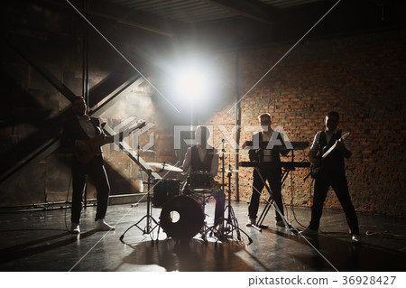 Music band and fashion. Handsome young men in Music band and fashion. Handsome young men in 36928427