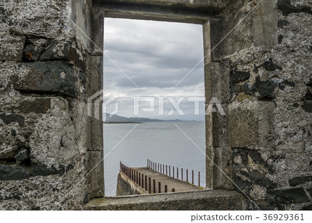 The rotten pier at craignish point with the Sound 36929361