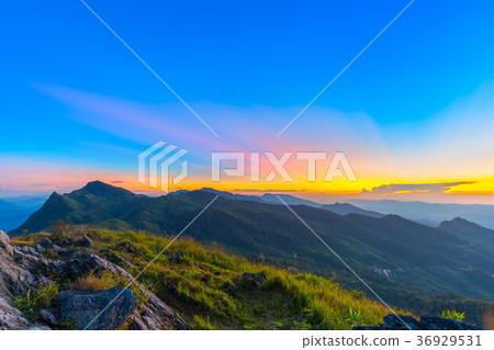 Sunset and beautif ViewPoint at Chiangrai Thailand 36929531