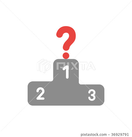 Vector concept of podium with question mark 36929791