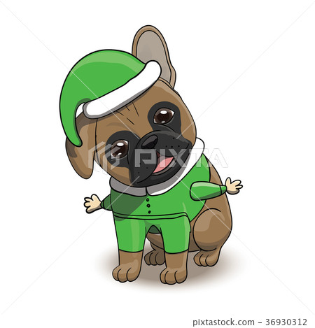French Bulldog Cartoon Puppy Character Portrait French Bulldog Cartoon Puppy Character Portrait 36930312