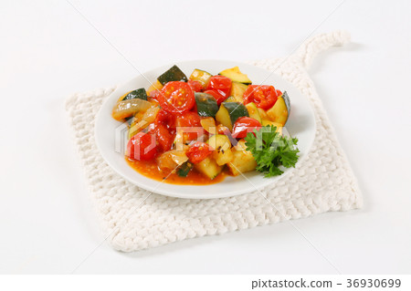 plate of grilled vegetables 36930699