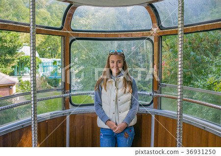 the woman in the car, Barzhomi, enjoying the rest 36931250