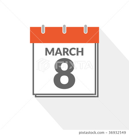 March 8 calendar date icon March 8 calendar date icon 36932549