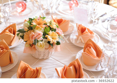 婚禮圖像結婚宴會宴會廳桌面 36932622